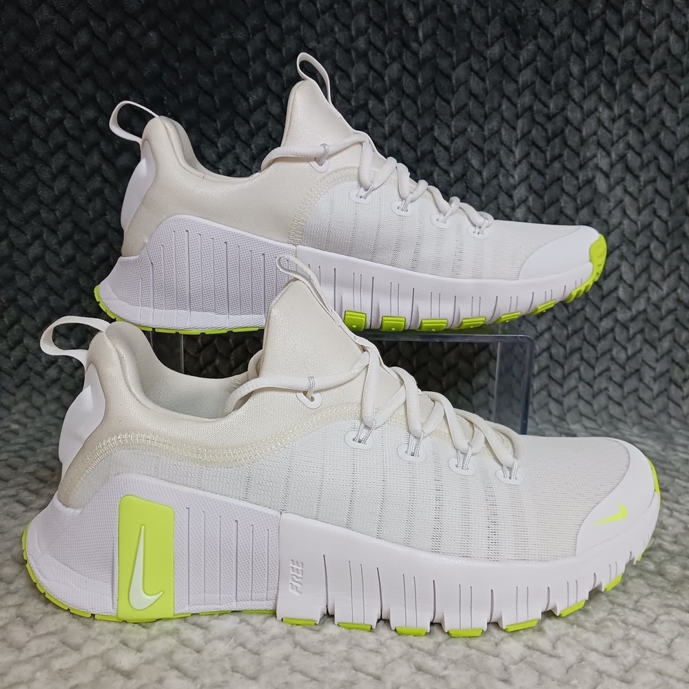 Nike Free Metcon 6 White Volt Men's Workout Training Sneakers Shoes Size 8.5